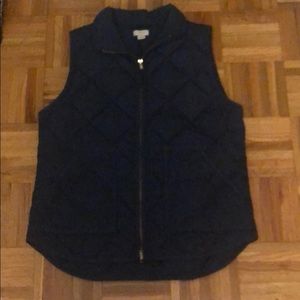J. Crew Navy Puffer Vest